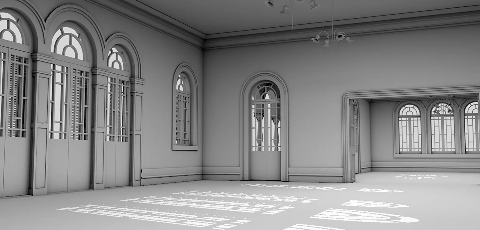 鹿鳴館 舞踏室 3DCG復元モデル