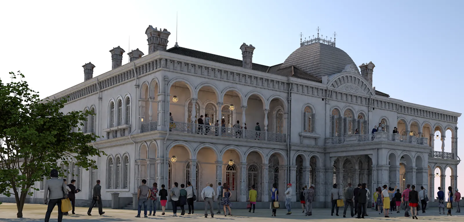 鹿鳴館 内観 3DCG復元モデル