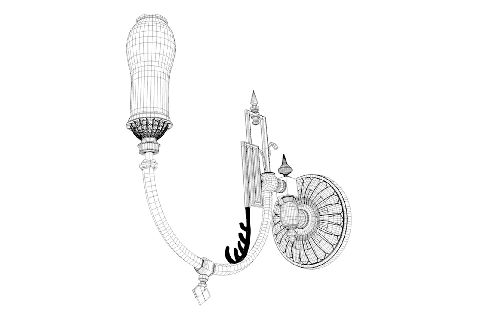 鹿鳴館 照明器具3DCG復元ラインモデル